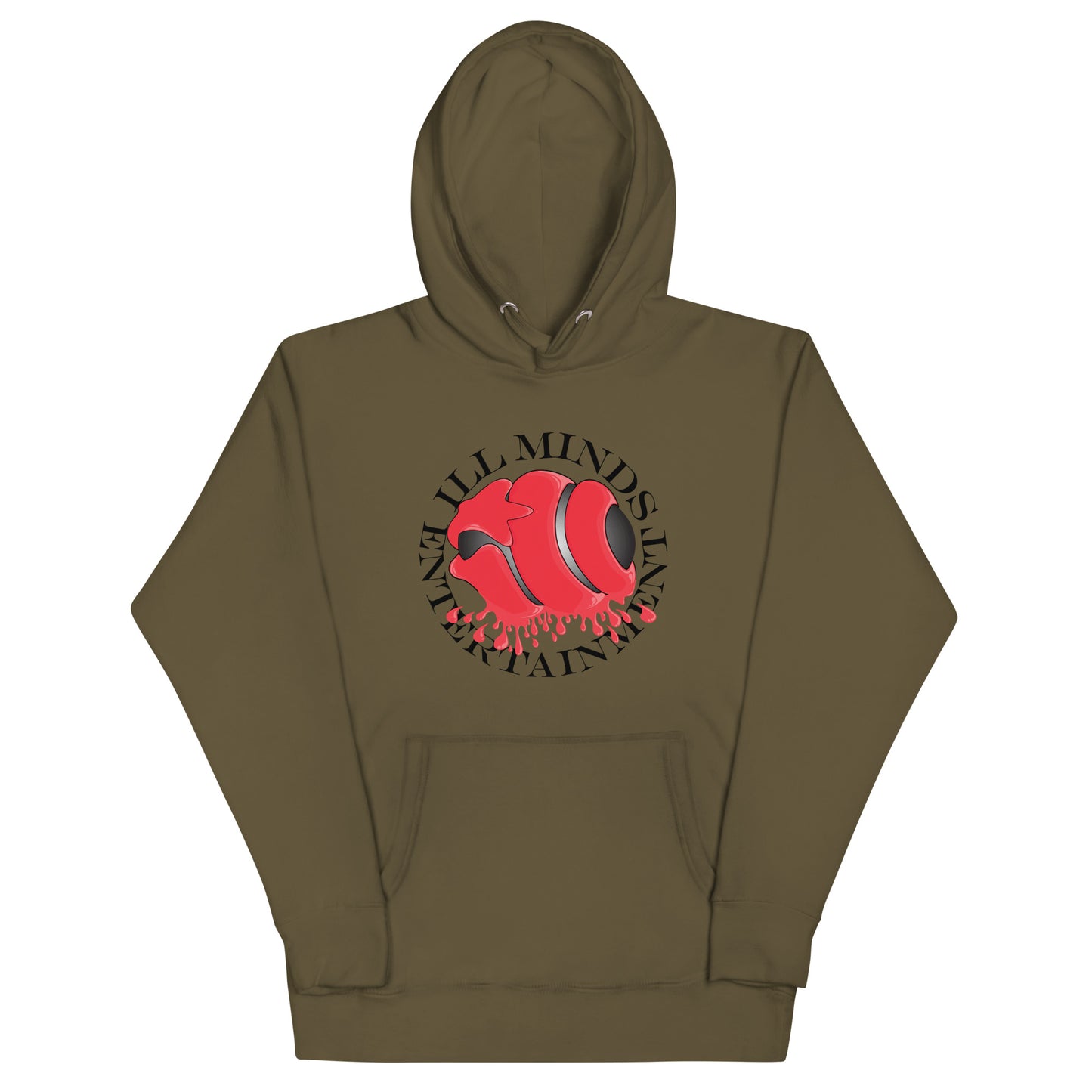 iLL Minds - Red Drip Premium Streetwear Hoodie – Hip-Hop & Rock Graphic Pullover