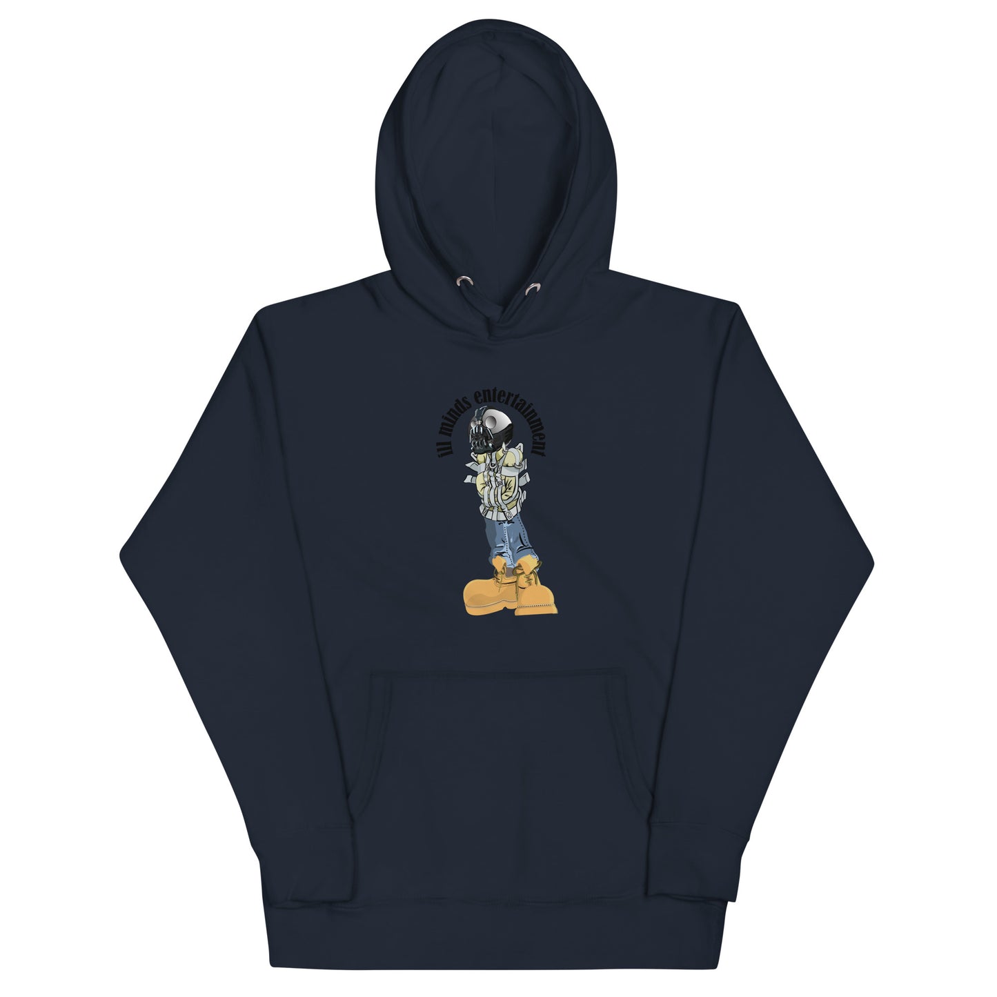 iLL Minds - Robo Man - Unisex Hoodie – Hip-Hop Streetwear Pullover with Front Pocket