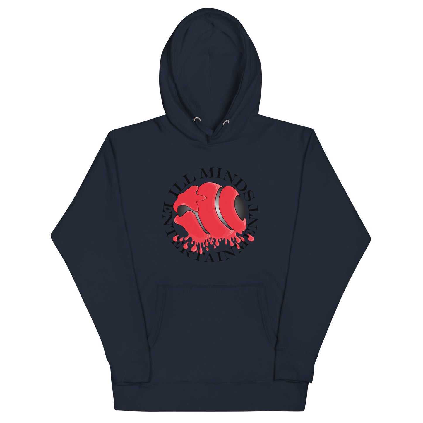 iLL Minds - Red Drip Premium Streetwear Hoodie – Hip-Hop & Rock Graphic Pullover