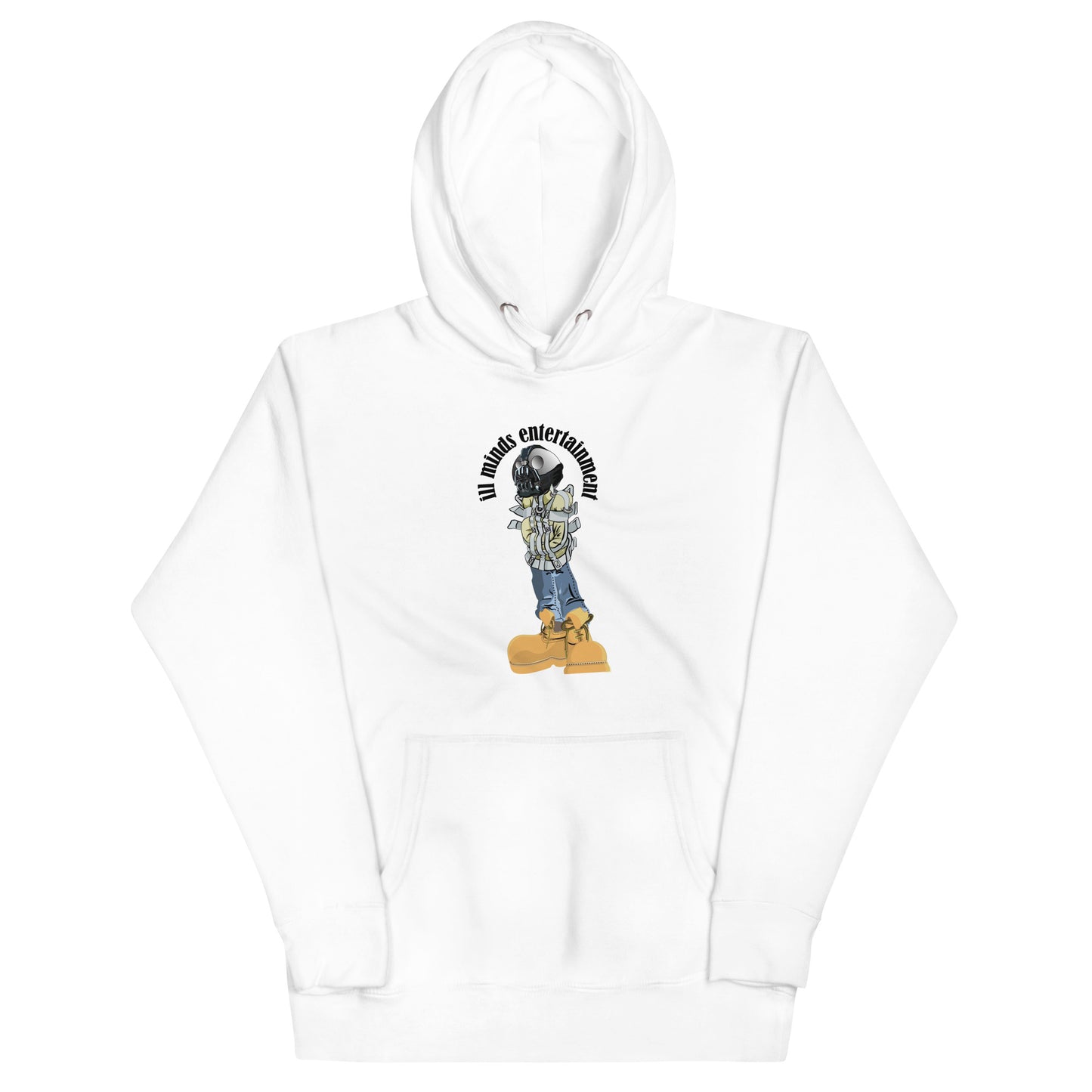 iLL Minds - Robo Man - Unisex Hoodie – Hip-Hop Streetwear Pullover with Front Pocket