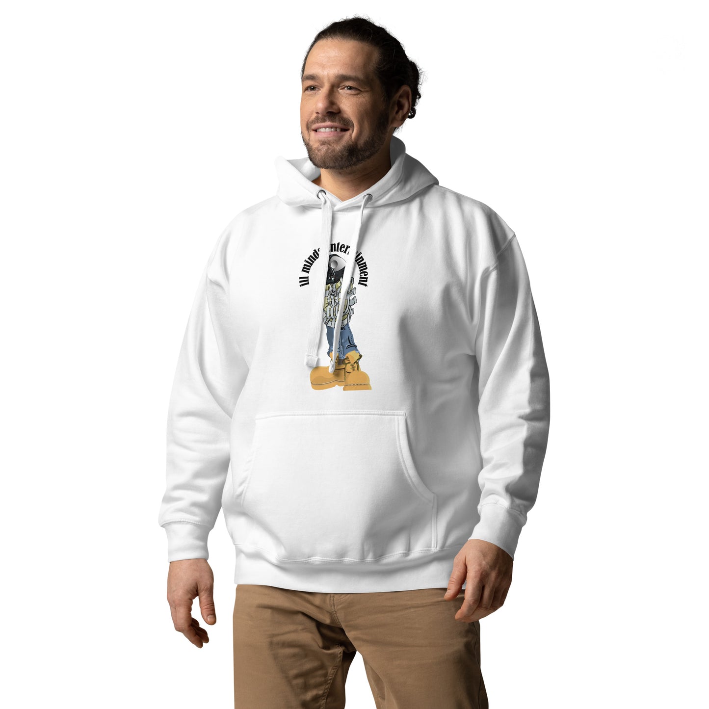 iLL Minds - Robo Man - Unisex Hoodie – Hip-Hop Streetwear Pullover with Front Pocket