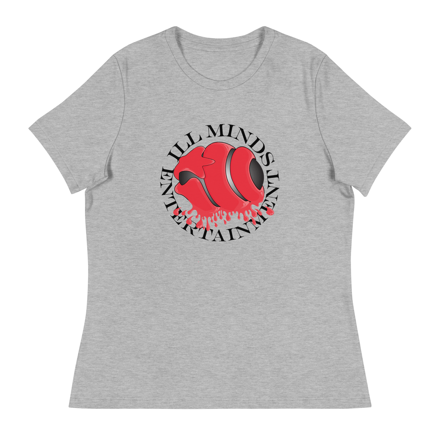 iLL Minds - Red Drip Women’s Relaxed T-Shirt – Soft & Stylish Hip-Hop Tee