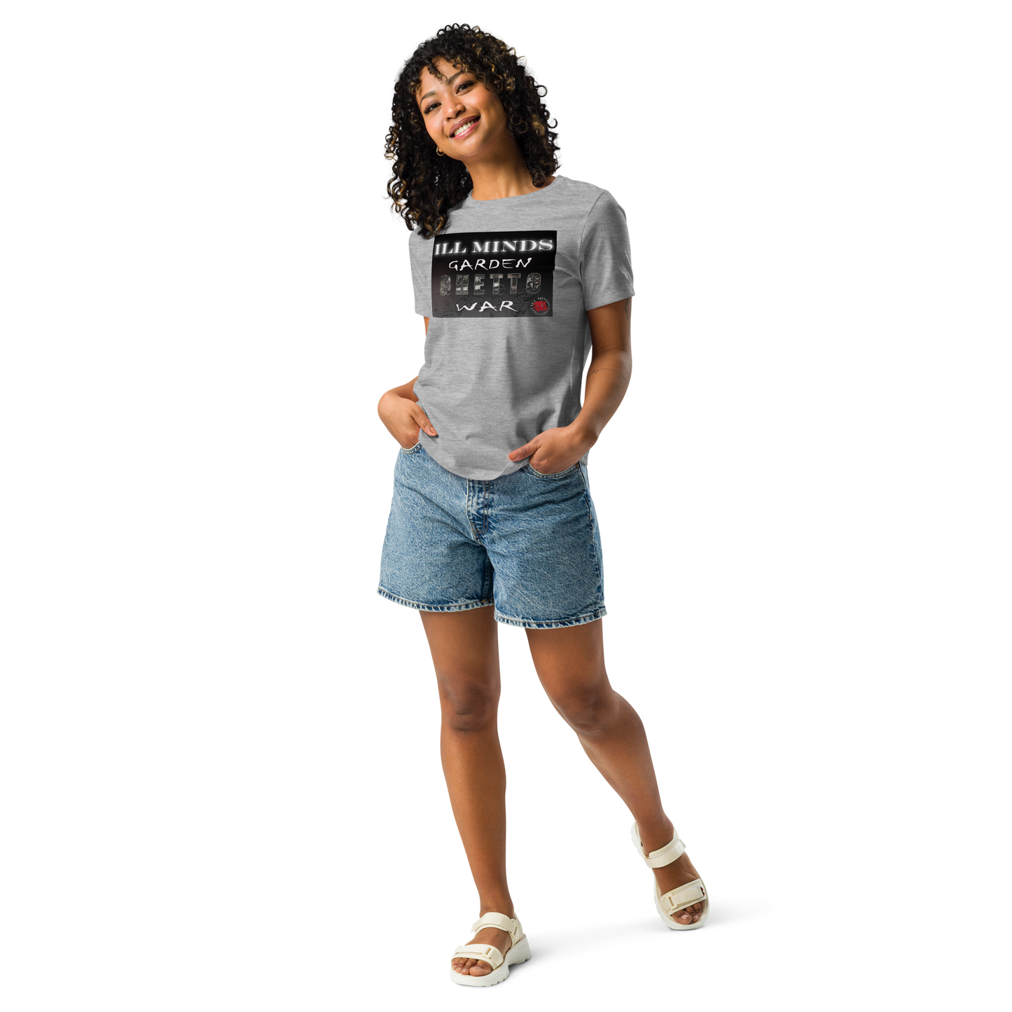 iLL Minds - Garden Ghetto War Women's Relaxed T-Shirt | Soft & Comfortable Everyday Tee | Urban Streetwear Fashion