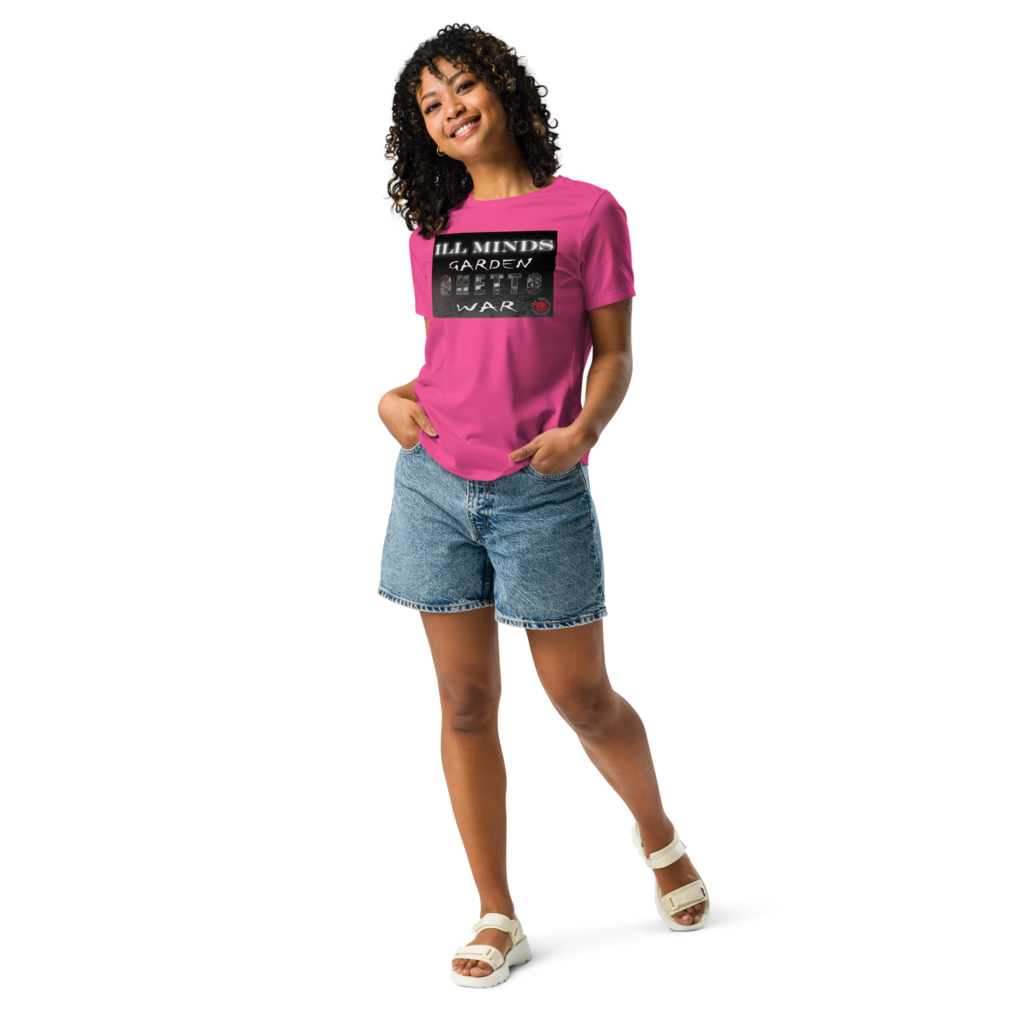 iLL Minds - Garden Ghetto War Women's Relaxed T-Shirt | Soft & Comfortable Everyday Tee | Urban Streetwear Fashion