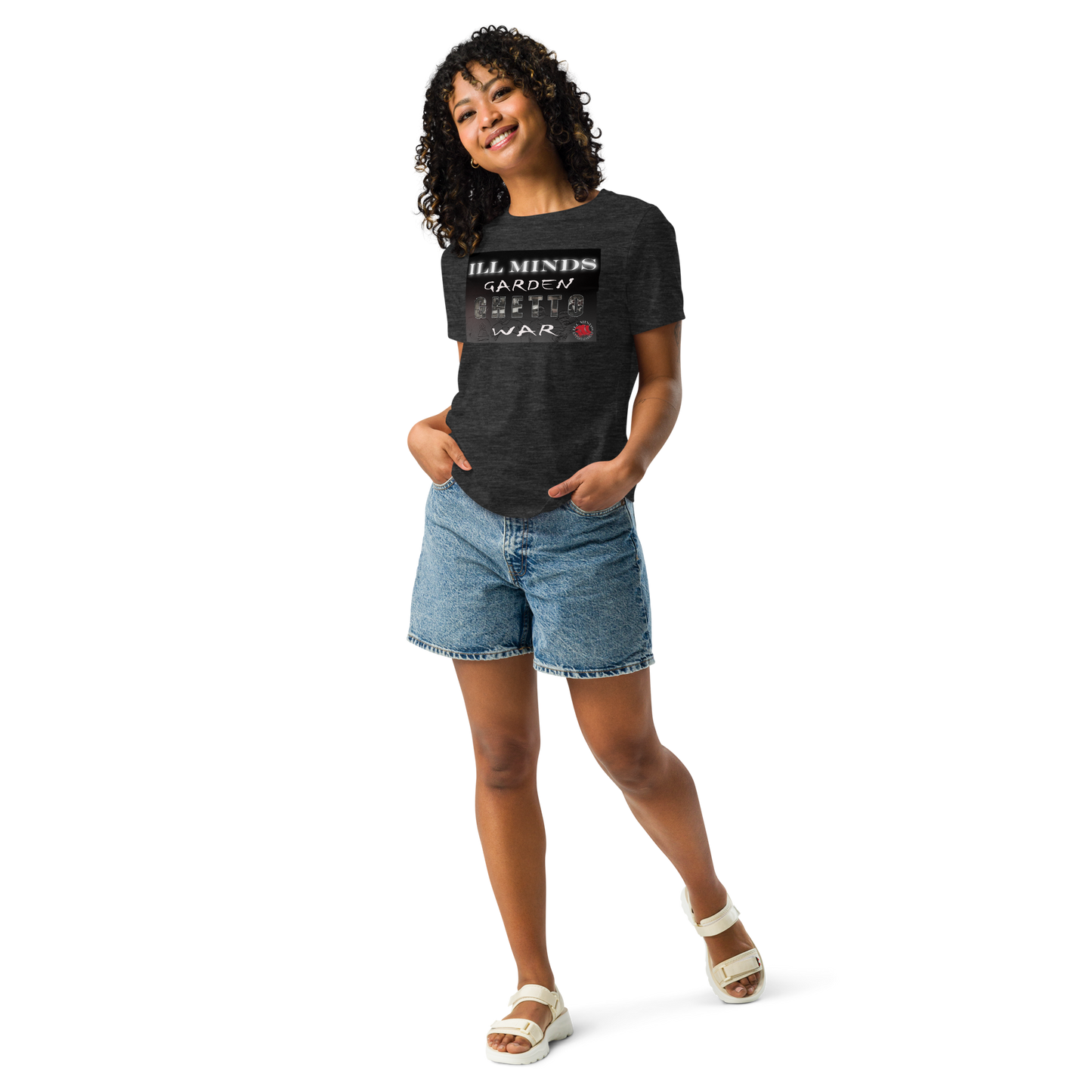 iLL Minds - Garden Ghetto War Women's Relaxed T-Shirt | Soft & Comfortable Everyday Tee | Urban Streetwear Fashion