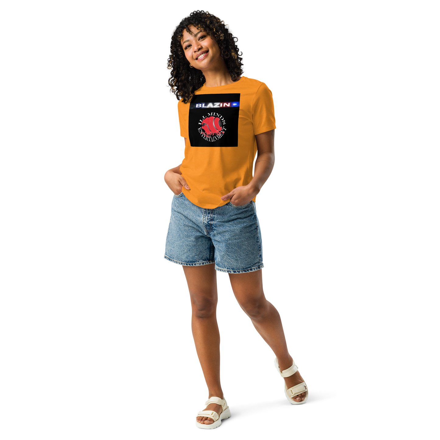 iLL Minds - Blazin - Women's Relaxed Fit T-Shirt – Soft, Stylish Hip-Hop Streetwear