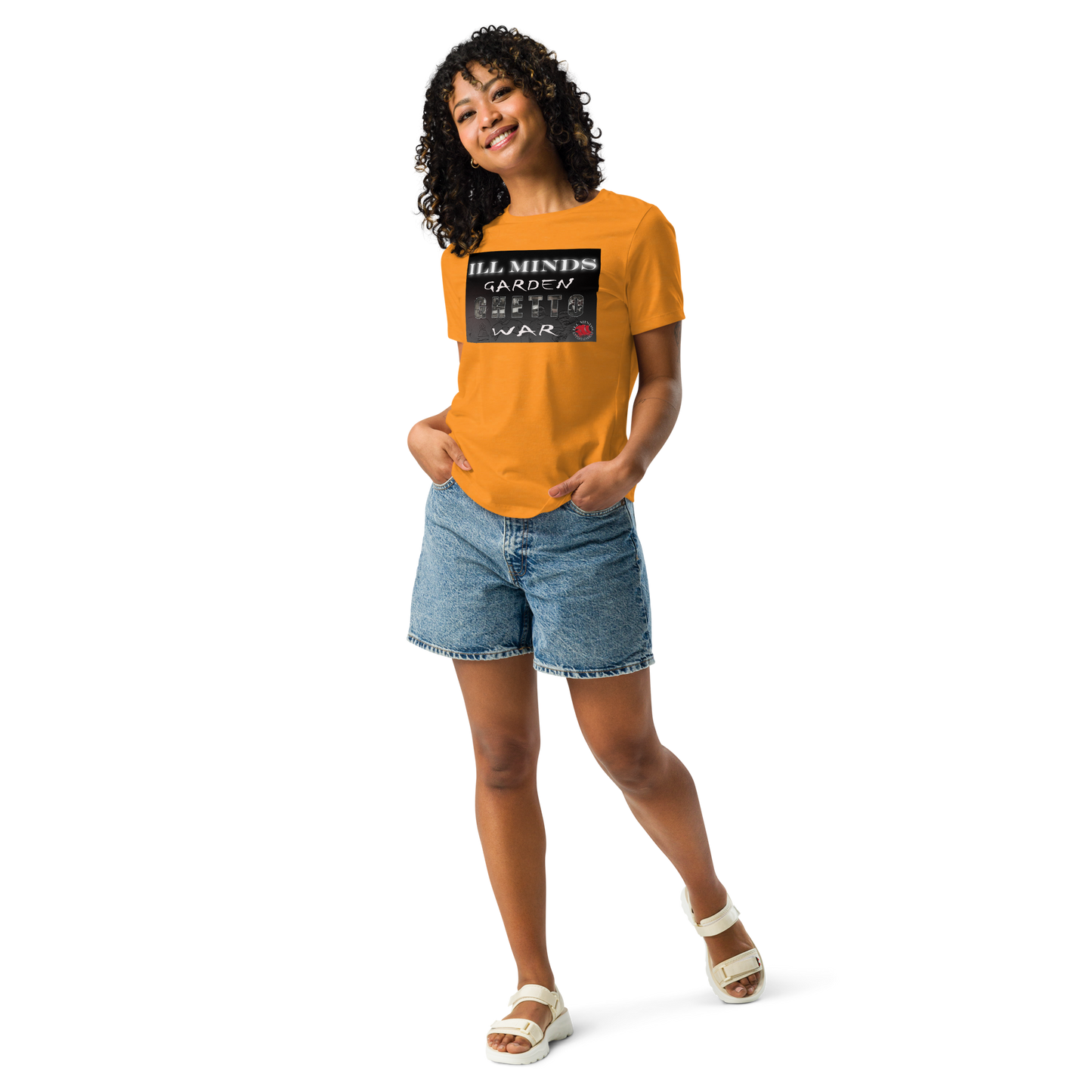 iLL Minds - Garden Ghetto War Women's Relaxed T-Shirt | Soft & Comfortable Everyday Tee | Urban Streetwear Fashion