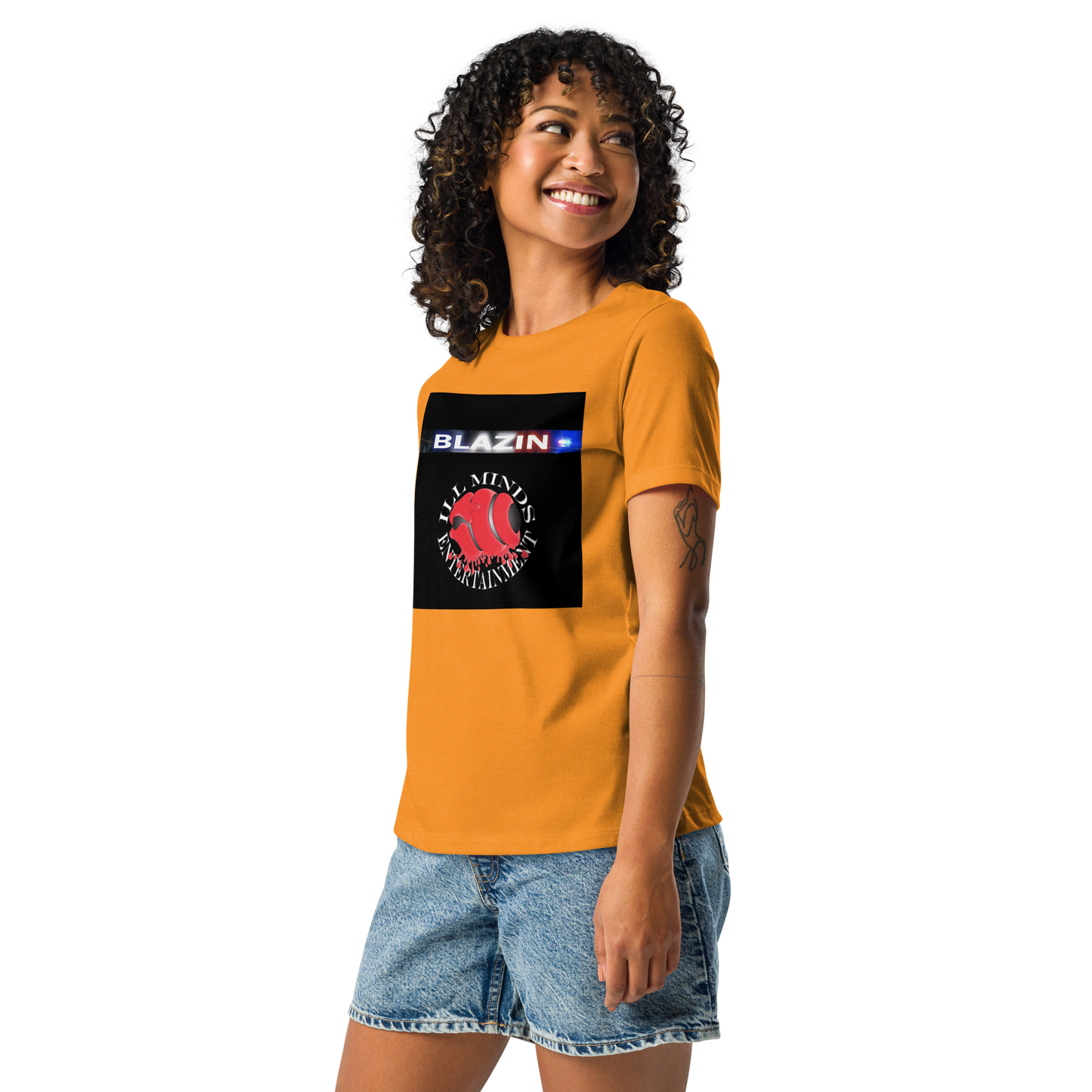 iLL Minds - Blazin - Women's Relaxed Fit T-Shirt – Soft, Stylish Hip-Hop Streetwear