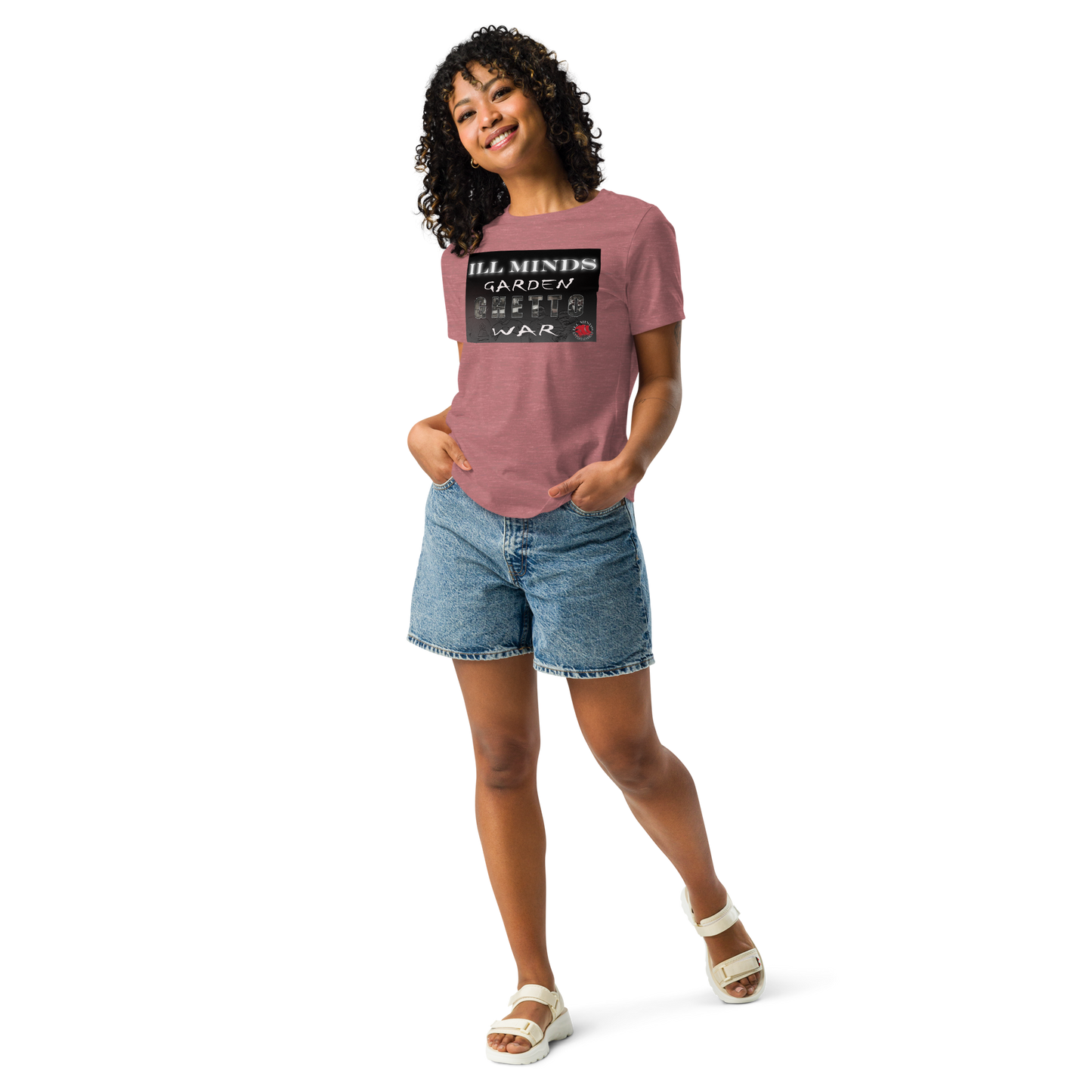 iLL Minds - Garden Ghetto War Women's Relaxed T-Shirt | Soft & Comfortable Everyday Tee | Urban Streetwear Fashion