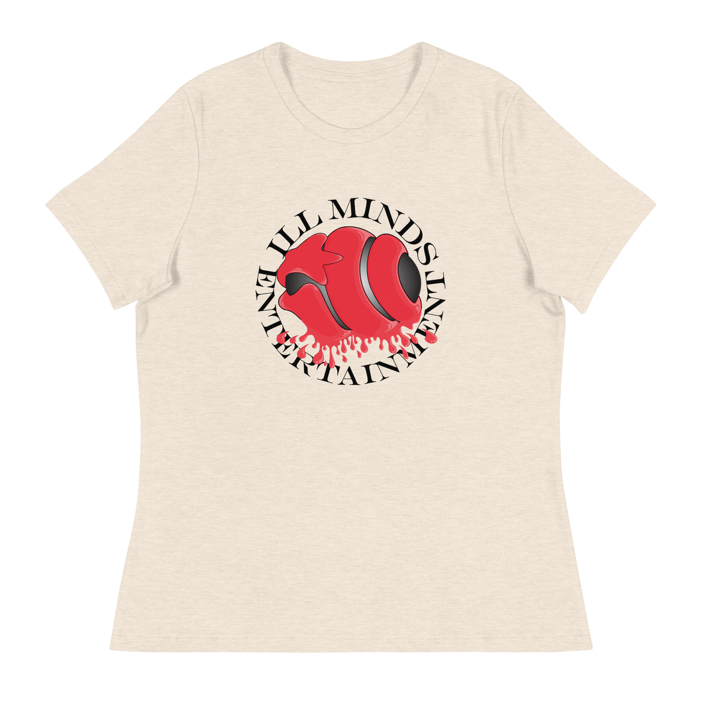 iLL Minds - Red Drip Women’s Relaxed T-Shirt – Soft & Stylish Hip-Hop Tee