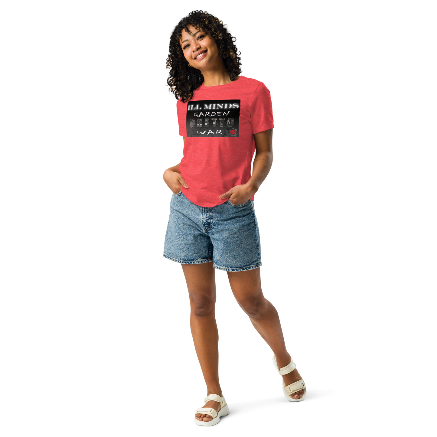 iLL Minds - Garden Ghetto War Women's Relaxed T-Shirt | Soft & Comfortable Everyday Tee | Urban Streetwear Fashion