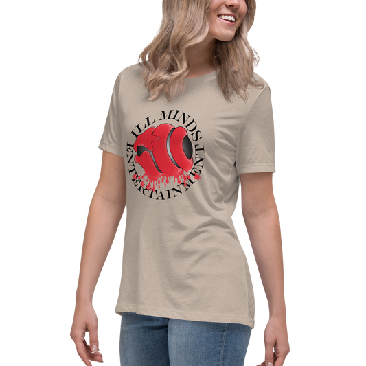iLL Minds - Red Drip Women’s Relaxed T-Shirt – Soft & Stylish Hip-Hop Tee