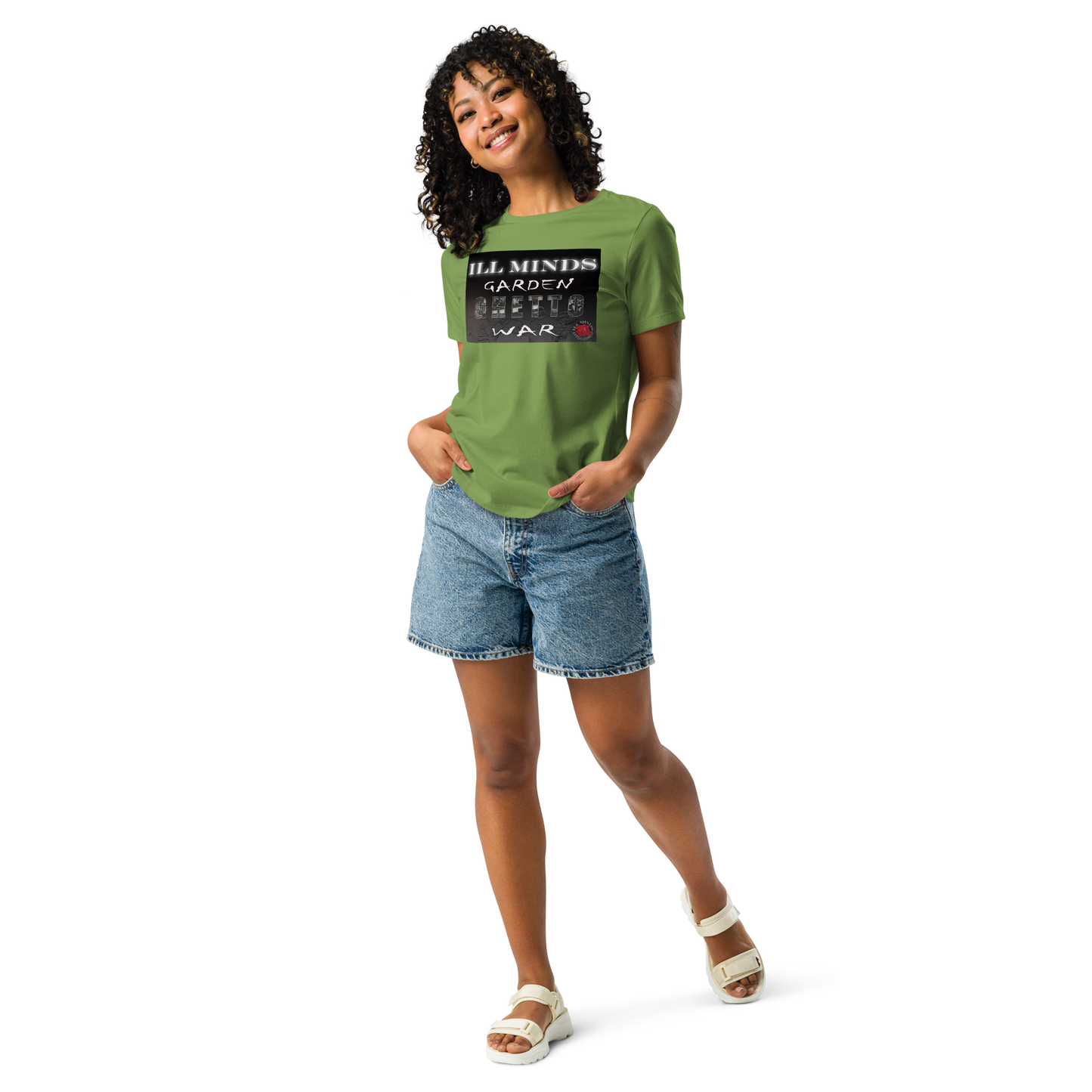 iLL Minds - Garden Ghetto War Women's Relaxed T-Shirt | Soft & Comfortable Everyday Tee | Urban Streetwear Fashion