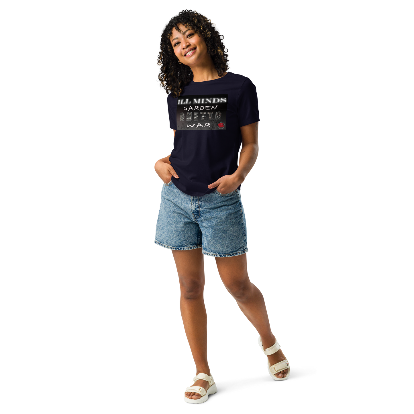 iLL Minds - Garden Ghetto War Women's Relaxed T-Shirt | Soft & Comfortable Everyday Tee | Urban Streetwear Fashion