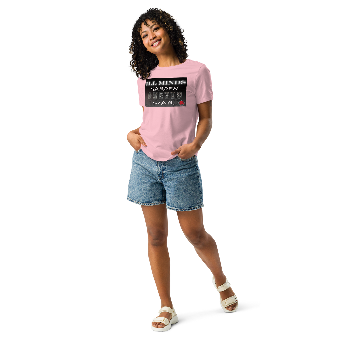 iLL Minds - Garden Ghetto War Women's Relaxed T-Shirt | Soft & Comfortable Everyday Tee | Urban Streetwear Fashion