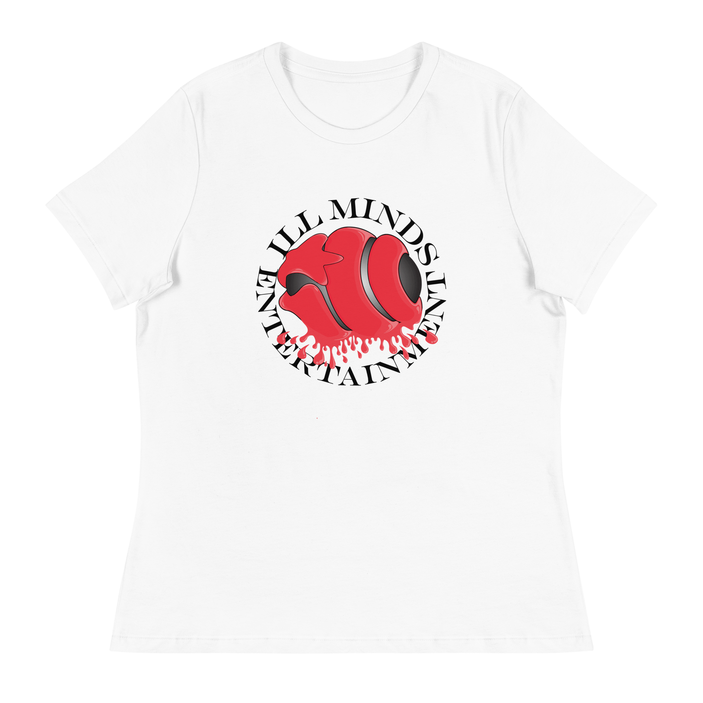 iLL Minds - Red Drip Women’s Relaxed T-Shirt – Soft & Stylish Hip-Hop Tee